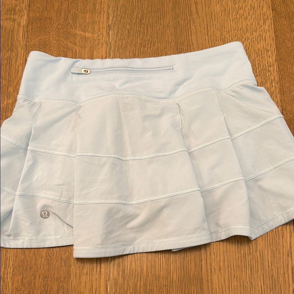 Women’s Light Blue Athletic Skort Shorts - Performance Tennis Skirt - Picture 2 of 4